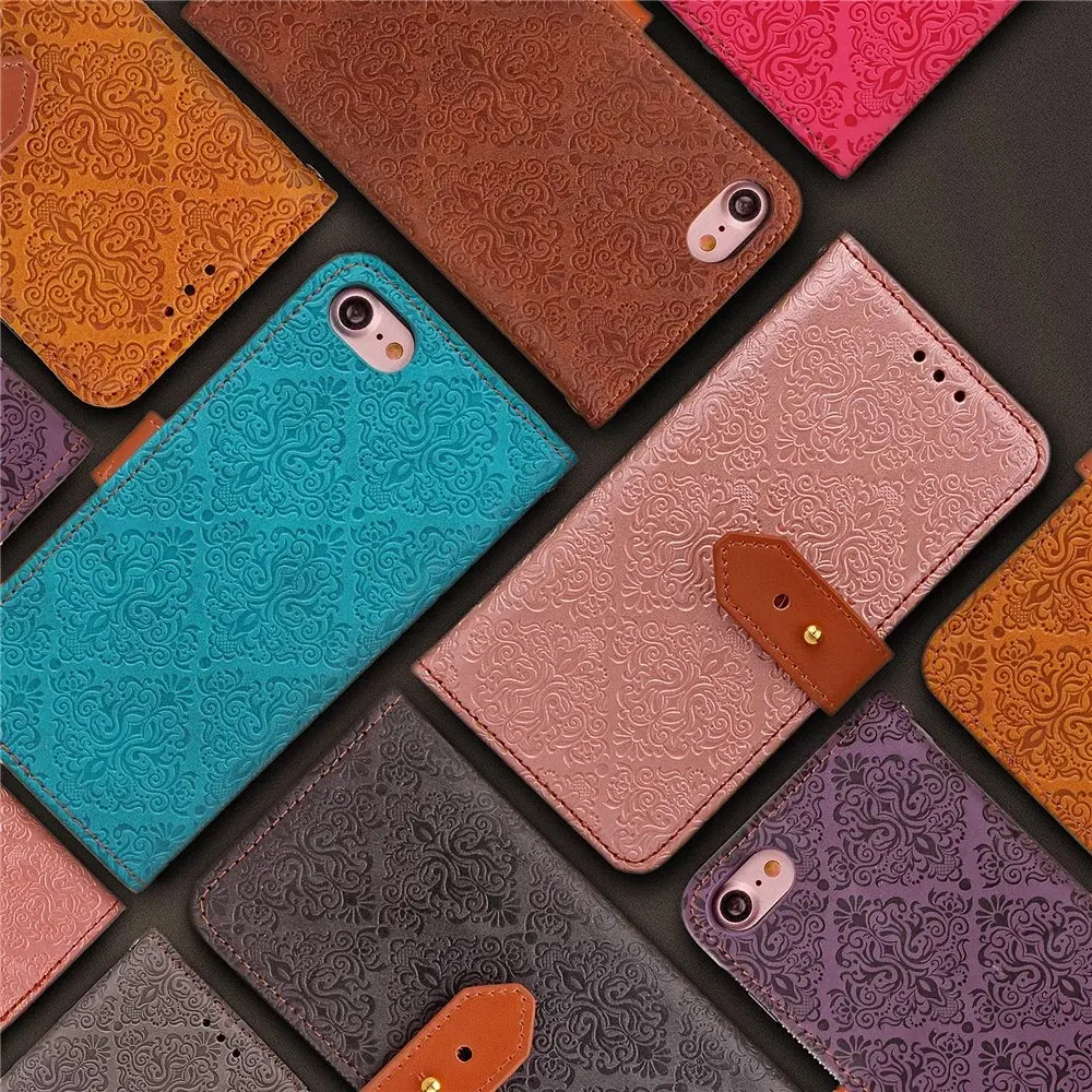 

Luxury Business Pattern Case for iPhone X 6 6S 7 Plus 5s 5 SE Cover Coque for iPhone XR Xs Max Flip Wallet Phone Bag Case