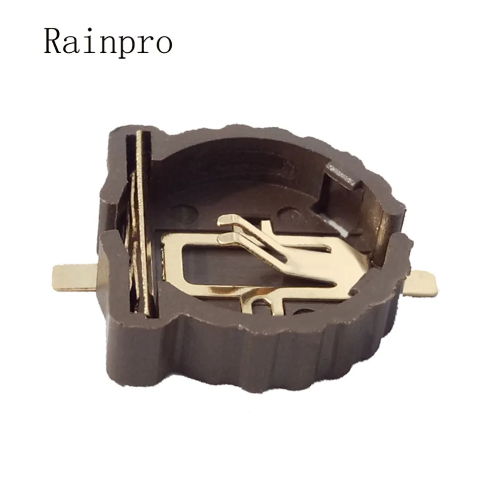 

Rainpro 10PCS/LOT BS-1220-2 CR1220 CR1225 3V button battery holder SMD package gold plating