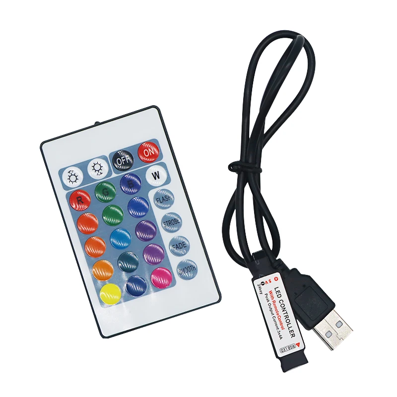 SZYOUMY USB RGB светодио дный контроллер DC 5 В 24 44 Ключи РФ Беспроводной мини-пульт дистанционного управления для 5050 3528 RGB светодиодные ленты lights