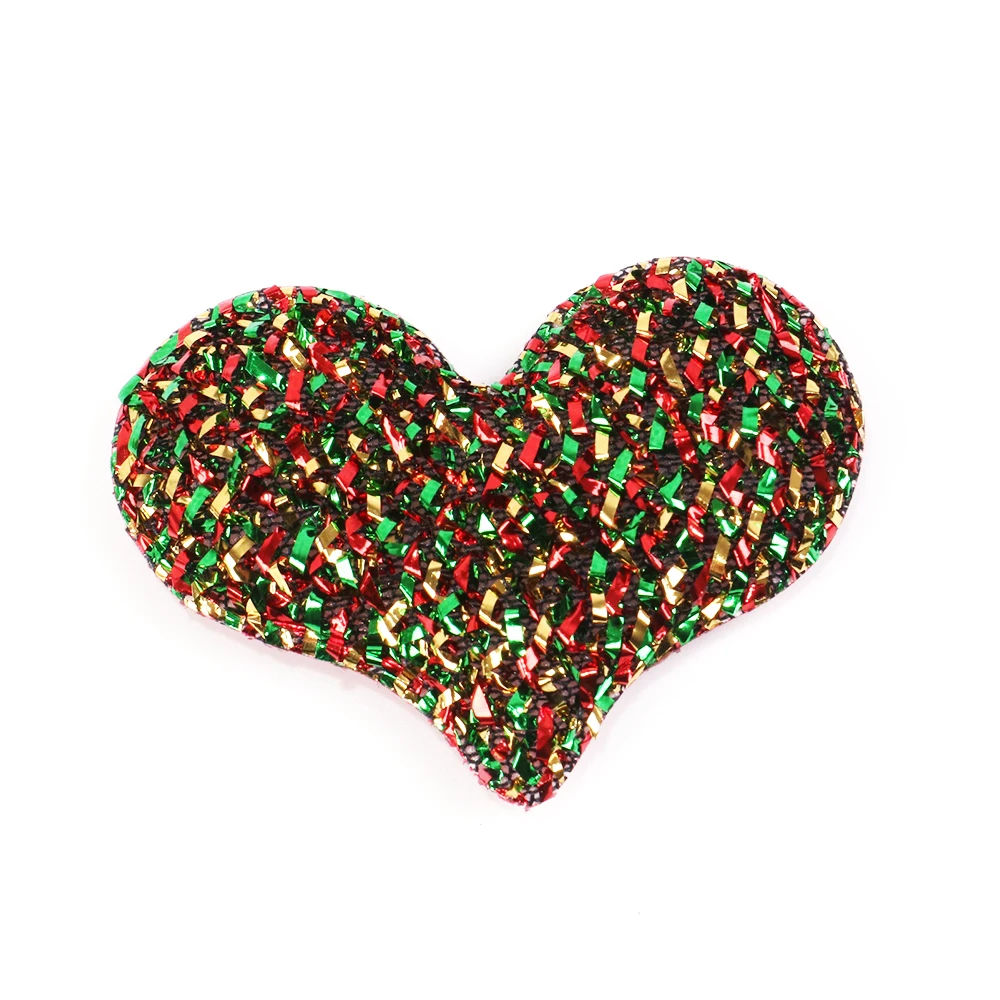 

David accessories heart bowknot christmas tree embroidery patch headdress hair Accessories DIY Sewing Clothes Material,5Yc5144