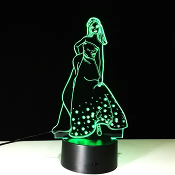 

Battery Powered Led 3d Night Light Novelty 7 color change Table Lamps Christmas Gift Children Usb Led 3d Desk Lamp