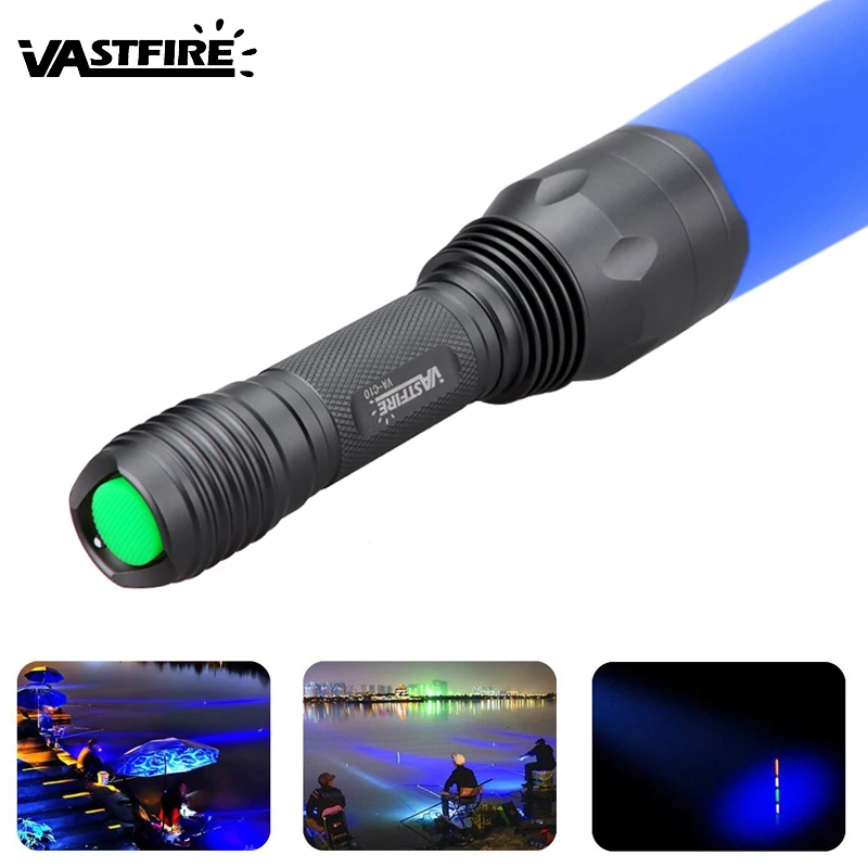 

VASTFIRE Waterproof 10000 lumens LED Flashlight Blue/red/UV Flashlight streamlight Portable hunting torch 256 yard