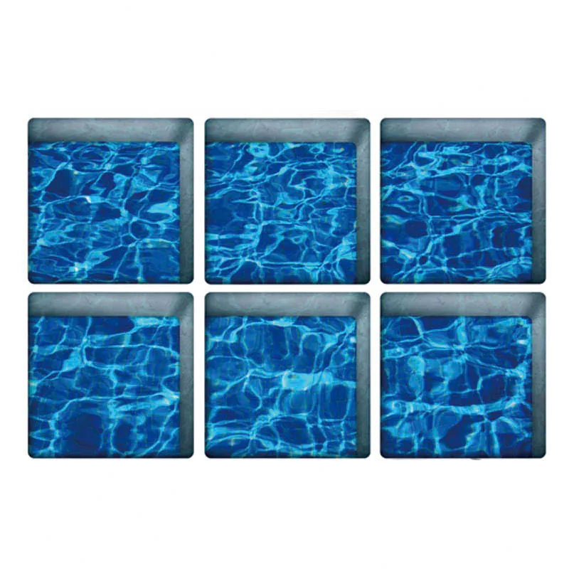 

6 Pcs/set Modern 3D Bathroom Waterproof Decorative Films Self Adhesive Decor DIY Non Slip Bathtub Decals LXY9