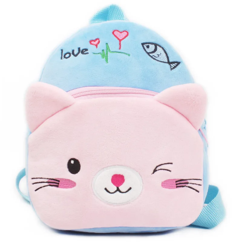 

Kids Plush Backpack Cute Cartoon Kindergarten Schoolbag Baby Kids Animal Cat Plush Bags Toy for Children Girls Gift