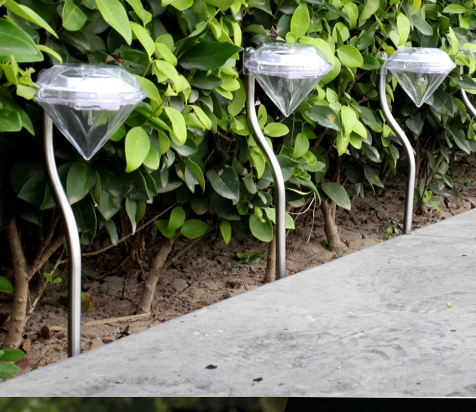 Solar do Jardim para Decorações ao ar Mudança da Cor Lâmpada para Quintal Paisagem ao ar Jogo de Diamante Levou Livre Luzes Pathway Solar Luz 10 Lâmpadas solares
