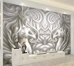 Beibehang заказ обои 3d росписи тиснение красота скульптура современная мода задний план гостиная Papel де parede