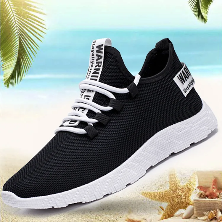 Men Sneakers New Breathable Lace Up Men Mesh Shoes Fashion Casual No-slip Men Vulcanize Shoes Tenis Masculino