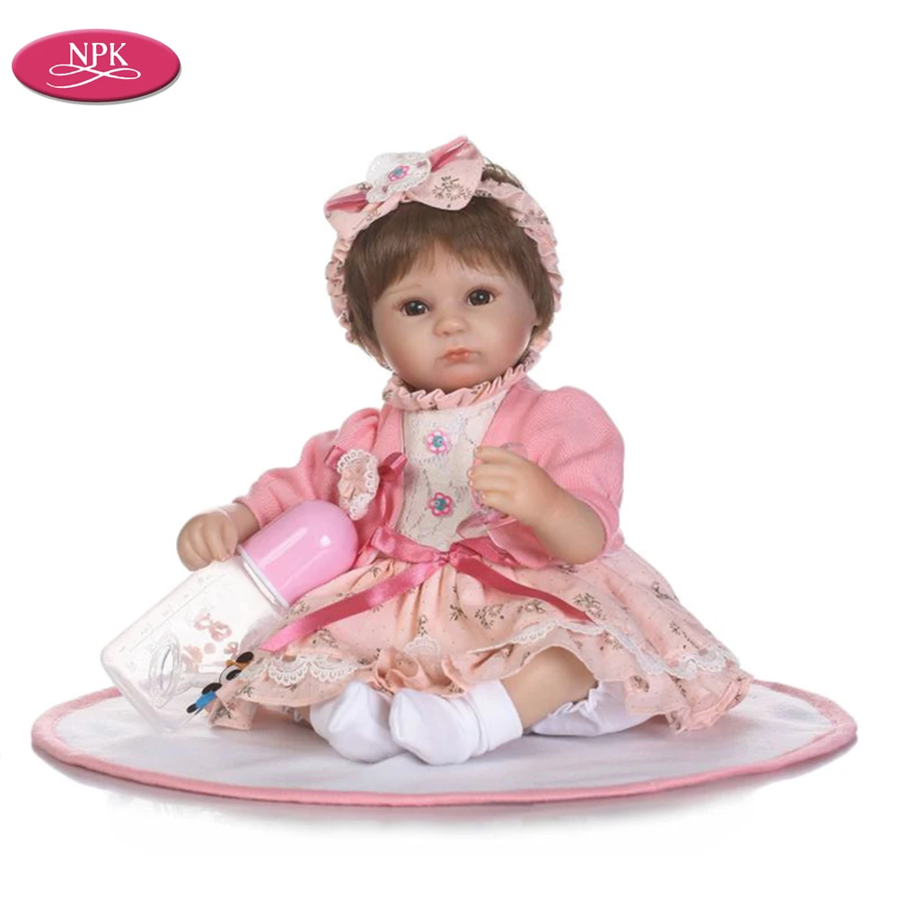 

NPK 42CM Silicone Reborn Baby Doll Educational Toy Vinyl Realistic Newborn Babies Princess Reborn Toddler Toys for Girls Boneca