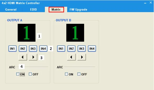 Link-ми MX 4 2-arc 4 по 2 HDMI Matrix с двойной дуги 1x2 сплиттер 4x1 переключатель домашнее видео для Blue-Ray HD DVD плеер приемник игры