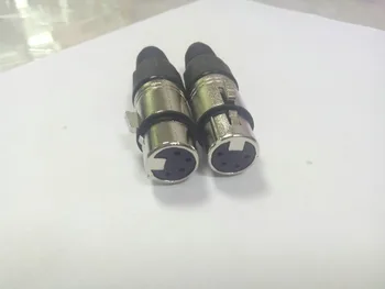 

25PCS 4 Pin XLR Female Socket Solder CONNECTOR for Microphone Cable