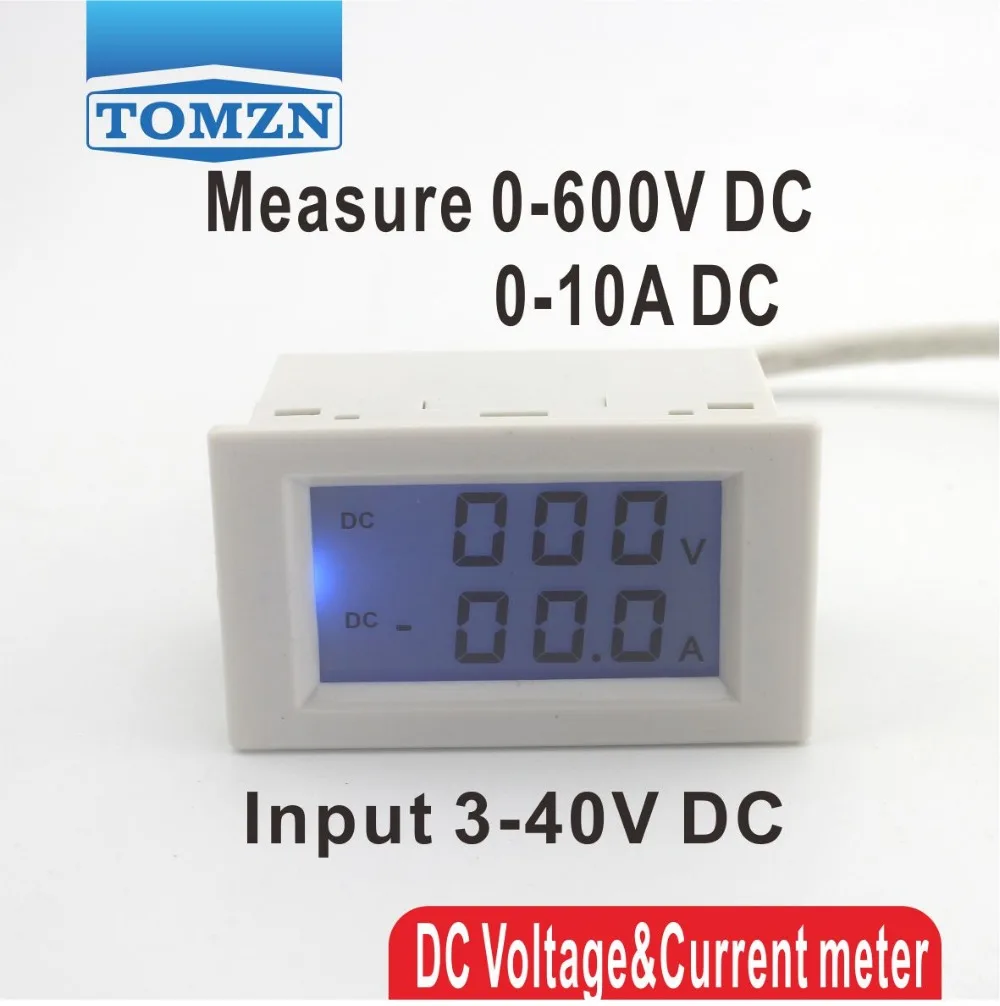 Dual LCD display DC Voltage and current meter voltmeter ammeter range