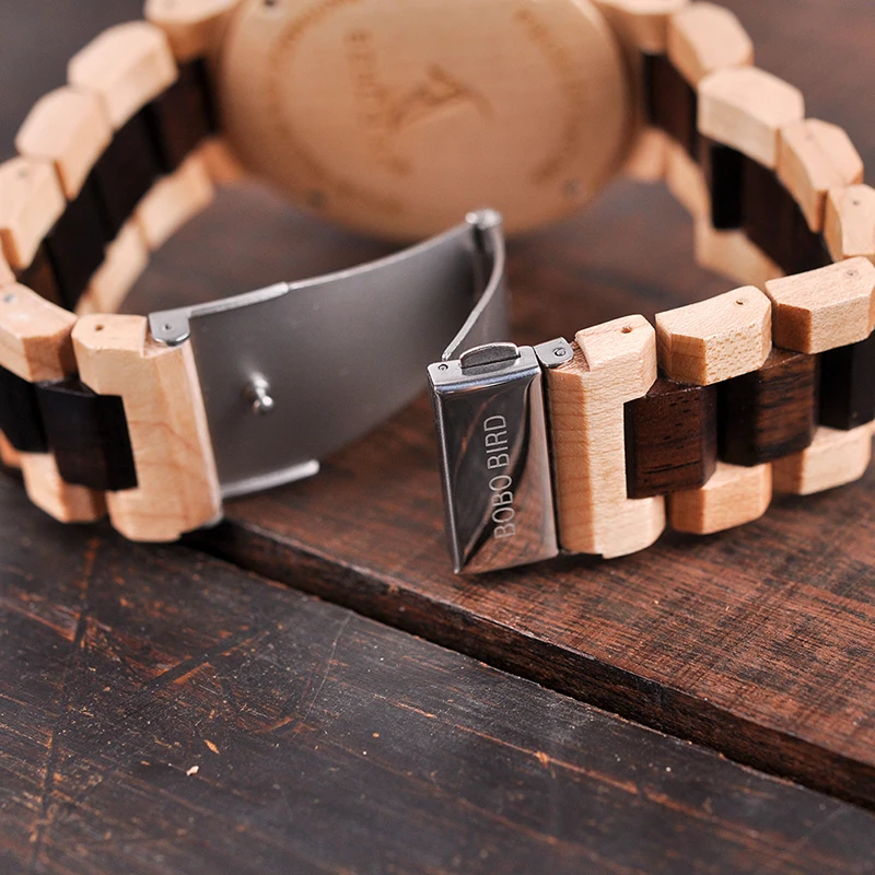 BOBO BIRD Wooden Watch Men Relogio Masculino Luxury Stylish Timepieces Chronograph Military Quartz Watches Great Gift for Men