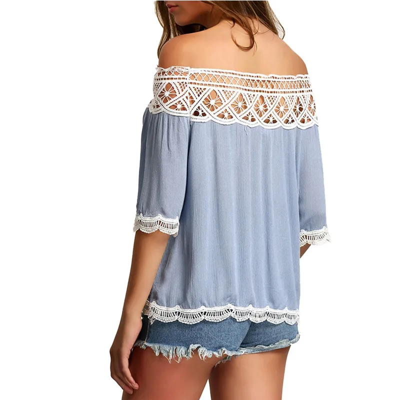 Sexy One Shoulder Plain Loose Blouse