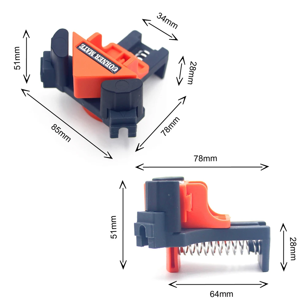 4pcs 90 Degrees Right Angle Clamp Clip Quick Fixing Picture Frame Corner Clamps Woodworking Hand Tool