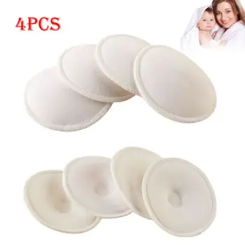 

4pcs Fashion Baby Feeding Breast Pad Washable Nursing Pad Soft Absorbent Reusable Nursing Anti-overflow Maternity Nursing Pad