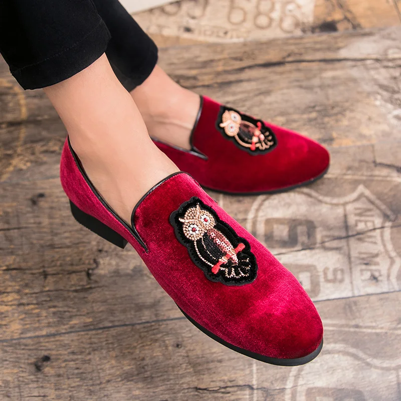 men spring summer suede leather loafers cool designer ballroom wedding male footwear animal evening fashion oxford shoes for men (15)