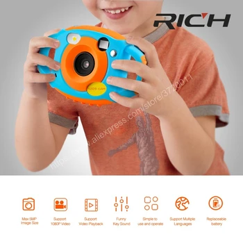 

2018 NEW upgraded lithium battery Mini Kid Cameras 5MP HD Projection Digital Camera Fotografica Digital Portable Cute Neck Child