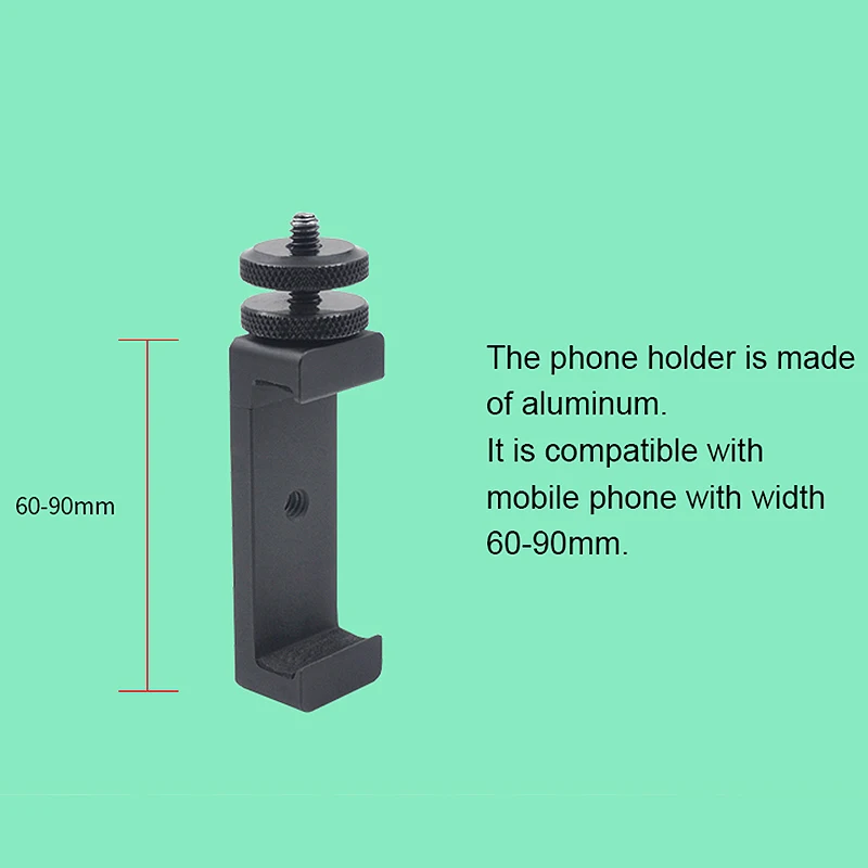 Универсальная 1/4 горячая башмак двойная алюминиевая ремка для телефона из сплава зажим для мобильного телефона для Insta360 One/Evo