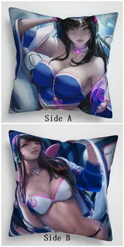 

Suef Anime manga Overwatch D.VA Anime two sided Pillow Cushion Case Cover 1027