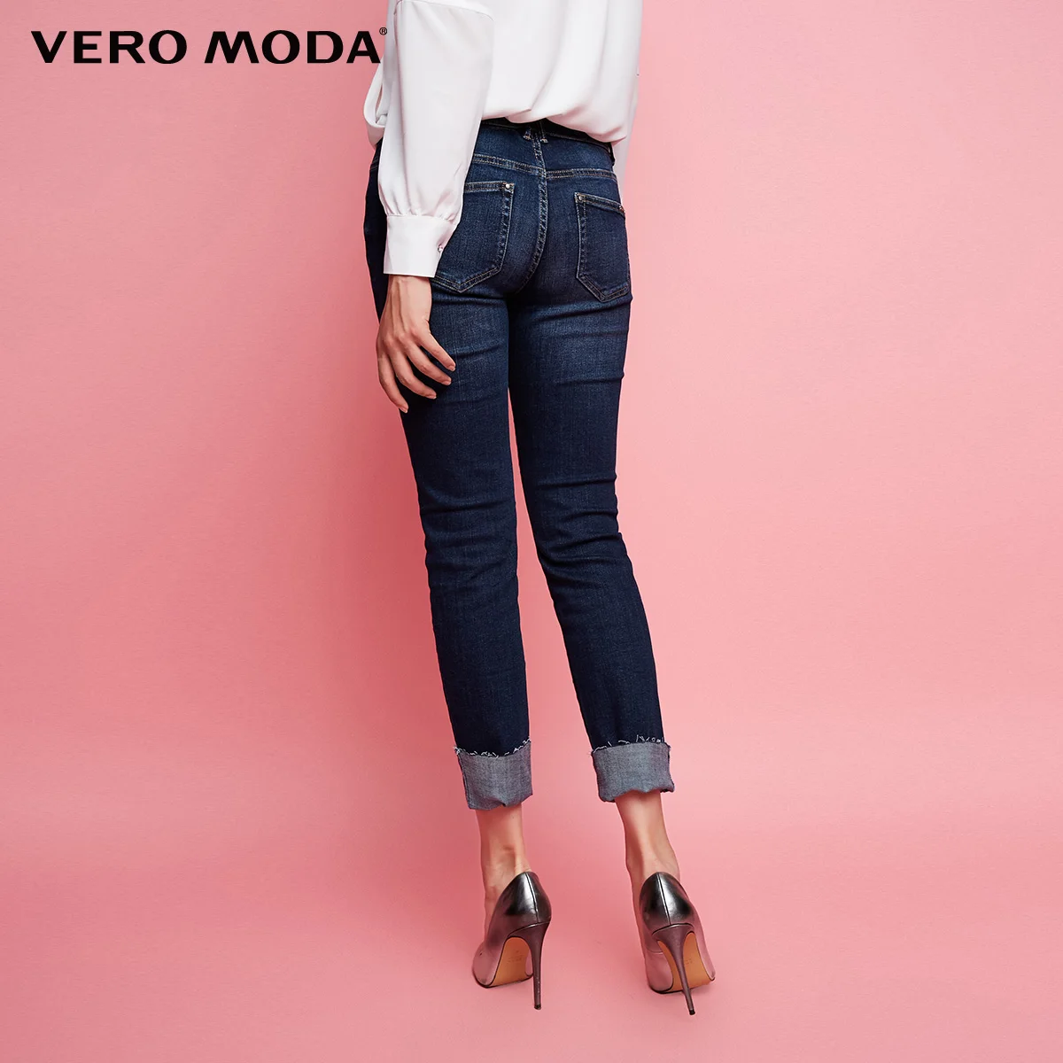 Vero Moda Brand New fasion hole cuffs slim washed ankle-length jeans women | 317349550 Vero Moda Brand New fasion hole cuffs slim washed ankle-length jeans women | 317349550