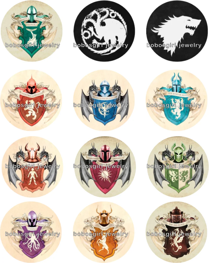 

GAME OF THRONES snap button Jewelry photo Round cabochon flat back Gl268