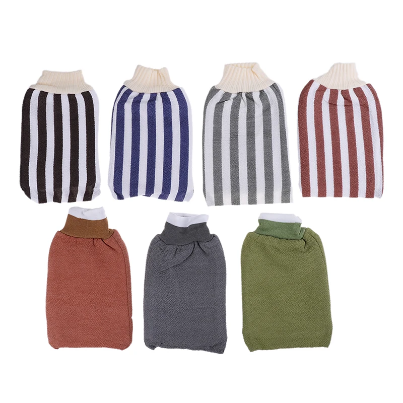 7 Colors Exfoliating Body Scrub Gloves Shower Bath Skin Massage Sponge Mitt Rubbing Towel Bath Glove