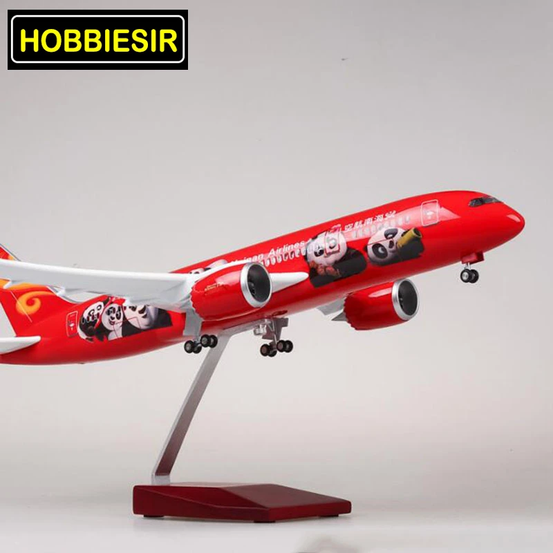 

43CM 1/130 Scale Boeing B787 China Hainan Airline Plane Model W Light and Wheel Diecast Plastic Resin aircraft airplane gifts