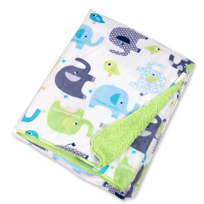 Зимние детские одеяла с мультяшными животными, Короткие Плюшевые пеленки для новорожденных, конверт для коляски, одеяло для детского постельного белья
