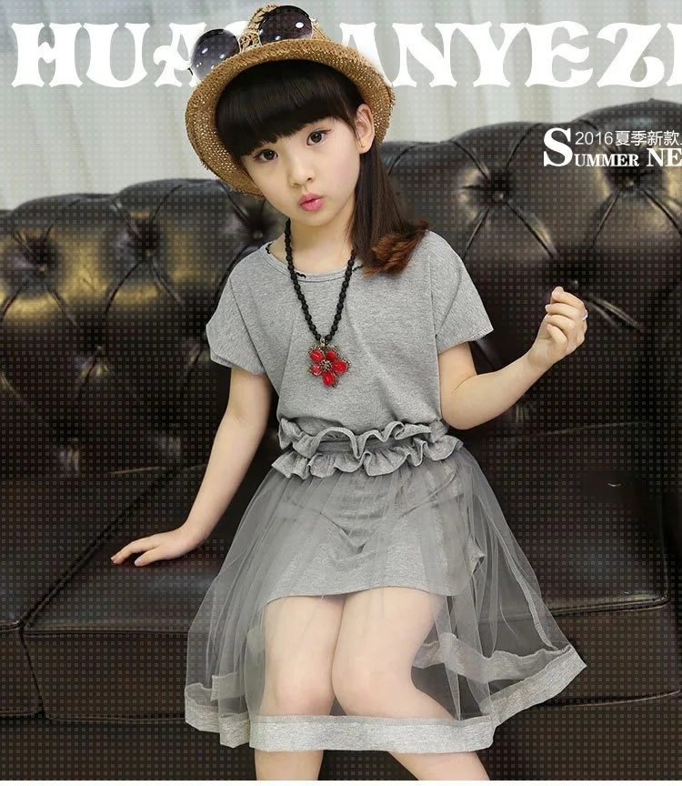 

Girls summer lace dress baby girl clothes toddler princess net veil dresses baby teenagers girl 10-13 age kids clothes menina