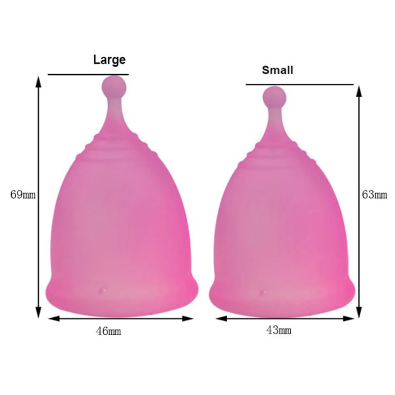 1 шт Силиконовая менструальная чашка, медицинский класс, мягкая Лунная Дамская гигиеническая чашка, многоразовые чашки, Размеры S/L, случайный цвет