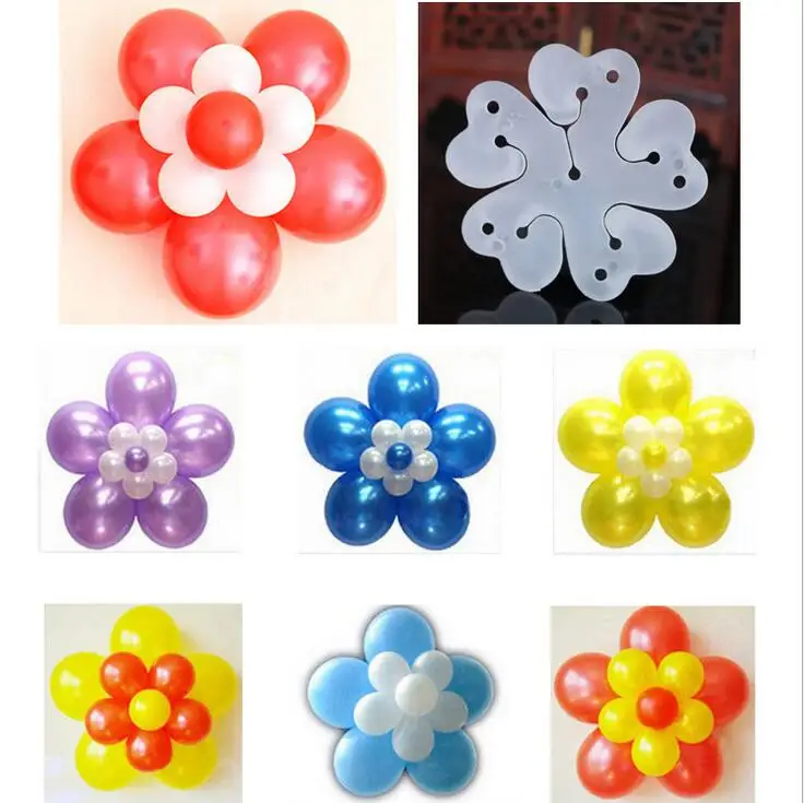 

50pcs/lot Flower Balloons Accessories Plum Clip Practical Birthday Wedding Party Plastic Clip Globos Balloon