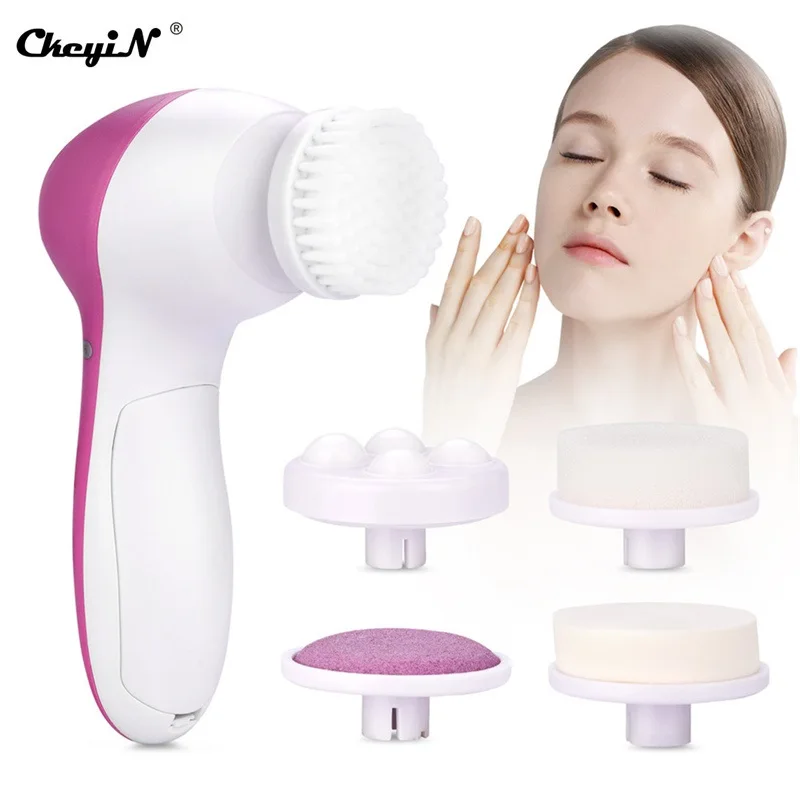 5 in 1 Electric Face Massager Wash Mahine Pore Cleaner Facial Cleansing