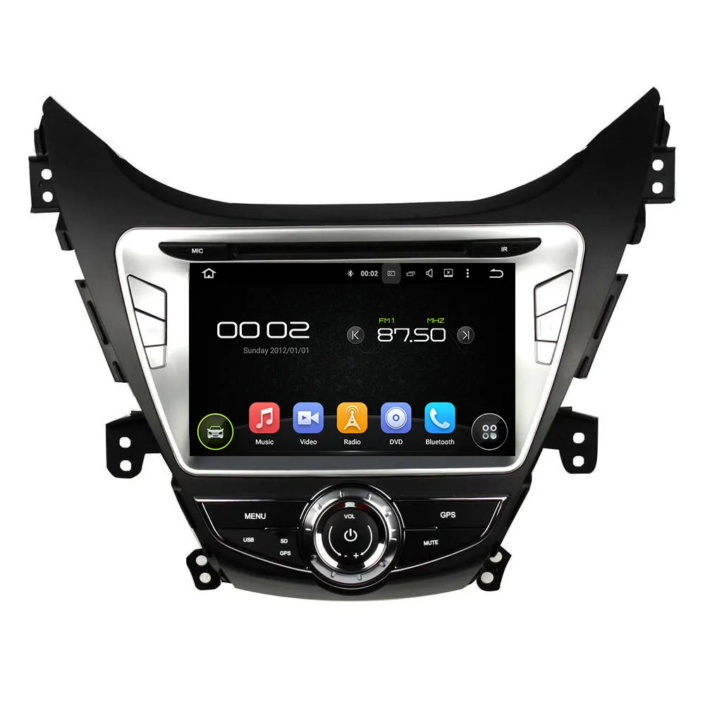 otojeta car dvd player for HYUNDAI elantra 2012 head units octa core android 6.0 2GB RAM stereo gps/radio/dvr/obd2/tpms/camera