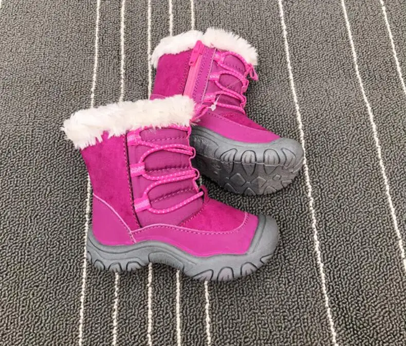 Children's snow boots baby snow boots girls winter boots plus cotton to