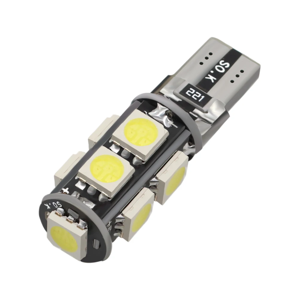 T10 W5W Светодиодная лампа Canbus без ошибок 5050 SMD 9 LED белый 168 194 для автомобилей