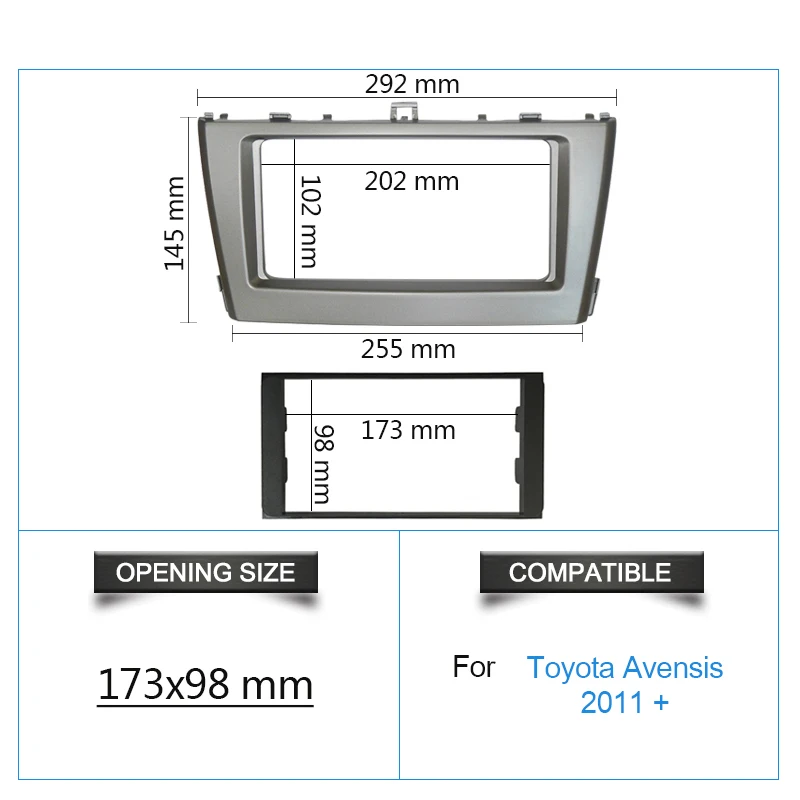 Двойной Din фасции радио для Toyota Avensis 2001+ DVD Dash установка ремонт крепление отделка стерео панель приборной панели рамка CD рамка