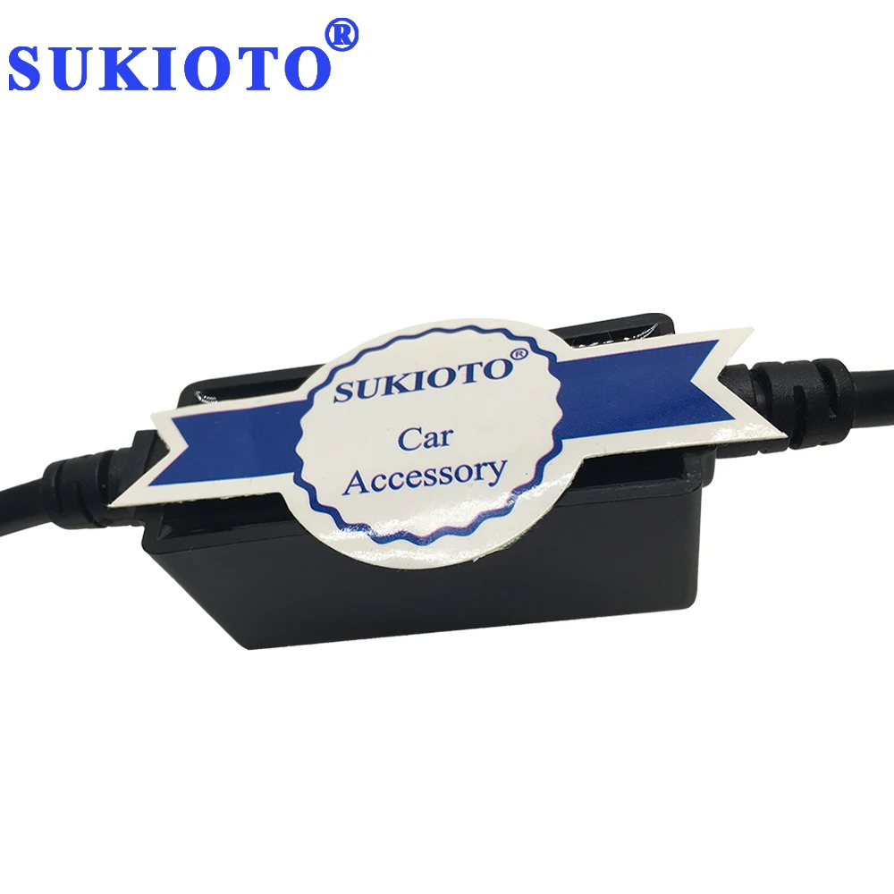 SUKIOTO HID Ballast Decoder EMC Ballast Error Canceller Wires Harness Canbus Ballast 9005 9006 H11 Igniter Warning Canceller  (2)