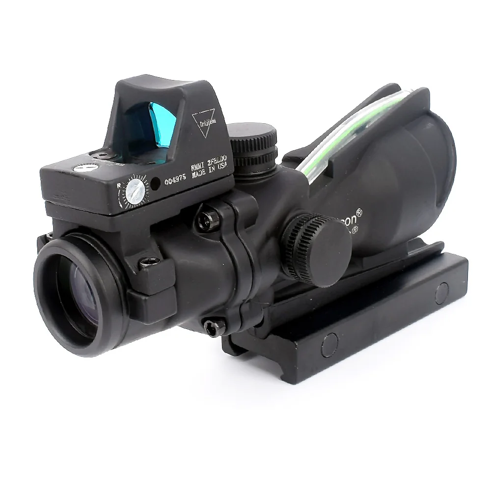 Оптический прицел WIPSON ACOG 4X32 оптический CAHEVRON сетка волоконно с красной подсветкой