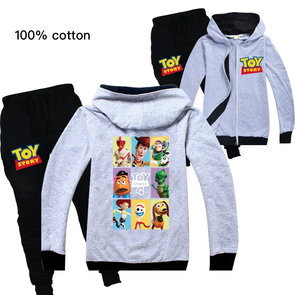 

Cute Boys Girls Cartoon toy story 4 Clothing Suits Baby Hoodies Pants 2Pcs Sets Kids Toddler Winter Sports Clothes 1-14Yrs