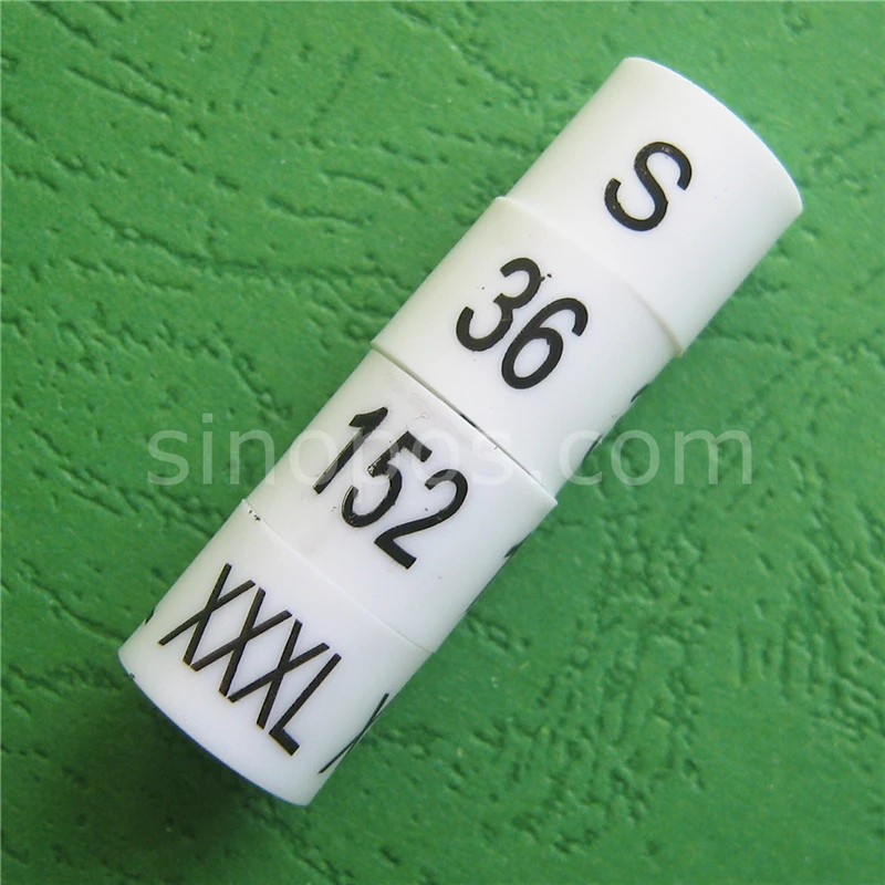 Белые маркеры размера для вешалок, обычный размер s напечатанные черные вешалки для одежды размер трубки кубические зажимы этикетки пластиковые бирки