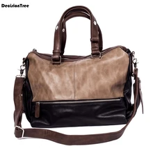 Многофункциональная унисекс Корейская натуральная коровья кожа Дорожная сумка мужская сумка Новая Большая вместительная сумка для багажа Повседневная сумка LY49
