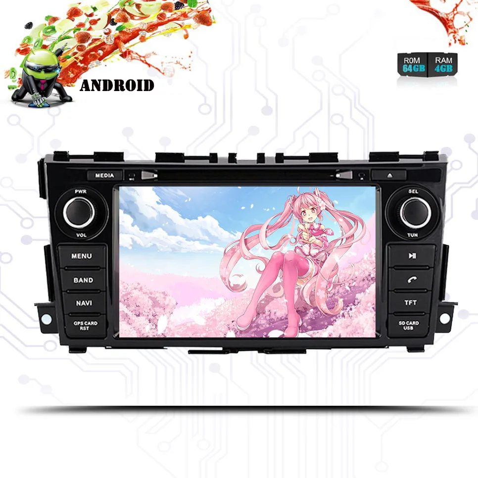Best Android 9.0 Car dvd GPS Radio Player for Nissan Teana Altima 2013-2018 Auto Stereo Multimedia RDS OBD DAB+ navigation dvd System 1