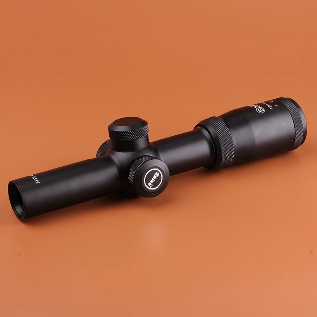 Cheap Hunting Tactical Spike 1-4x24E Red Green Blue Illuminated First Focal Plane Rifle Scope