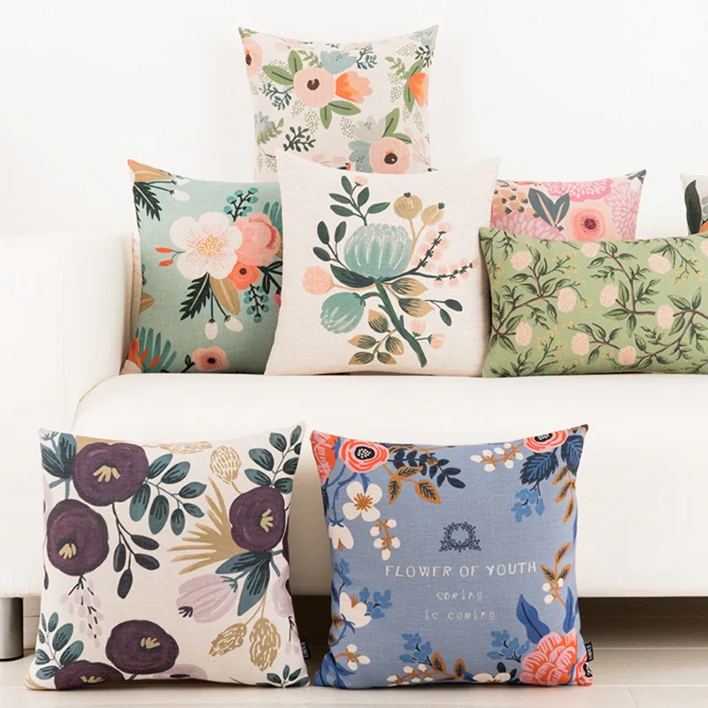 New Flower Geometric Cushion Cover Cartoon Animal Sofa Chair Bedding