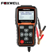 FOXWELL – testeur de batterie pour voiture et camion, système de charge pour Batteries GEL spiralées AGM, BT705, 12V, 24V, 100-2000CCA