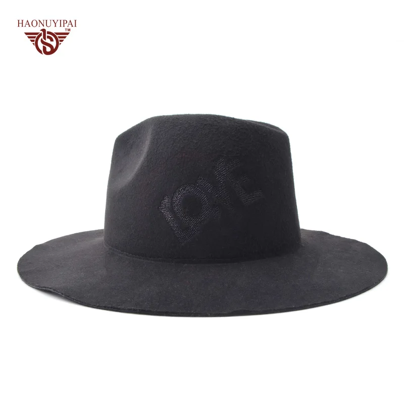 Мода Досуга Шерсть Fedoras Шляпы Женщины Старинные Сплошной Цвет Крышки заказ
