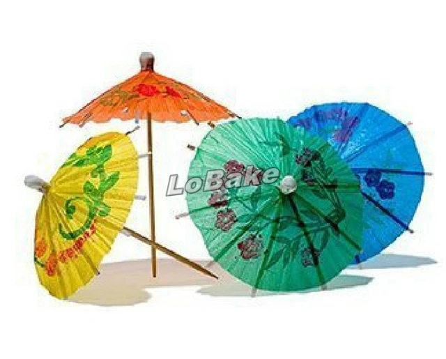 20 pieces/bag Multi color 10cm length Paper mini umbrella Cocktail