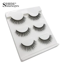 SHIDISHANGPIN 1 коробка норковые ресницы натуральные длинные 3d накладные ресницы 3d норковые ресницы ручной работы Макияж Наращивание ресниц X17