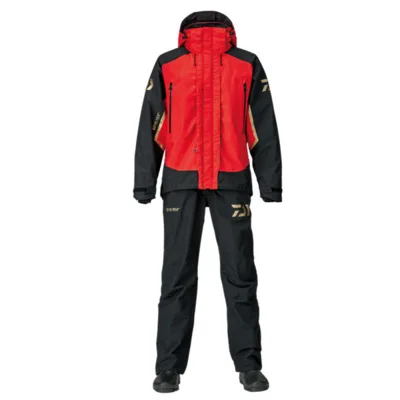 1 комплект, новинка, осень, весна, для улицы, DAIWA, для рыбалки, комплект одежды, длинный рукав, штаны, пальто, костюм, водонепроницаемая, мужская спортивная куртка, костюм - Цвет: Красный