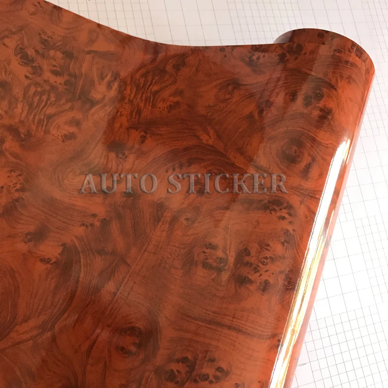 Glossy Bird Eyes Wood Grain PVC Waterproof Vinyl Film 8